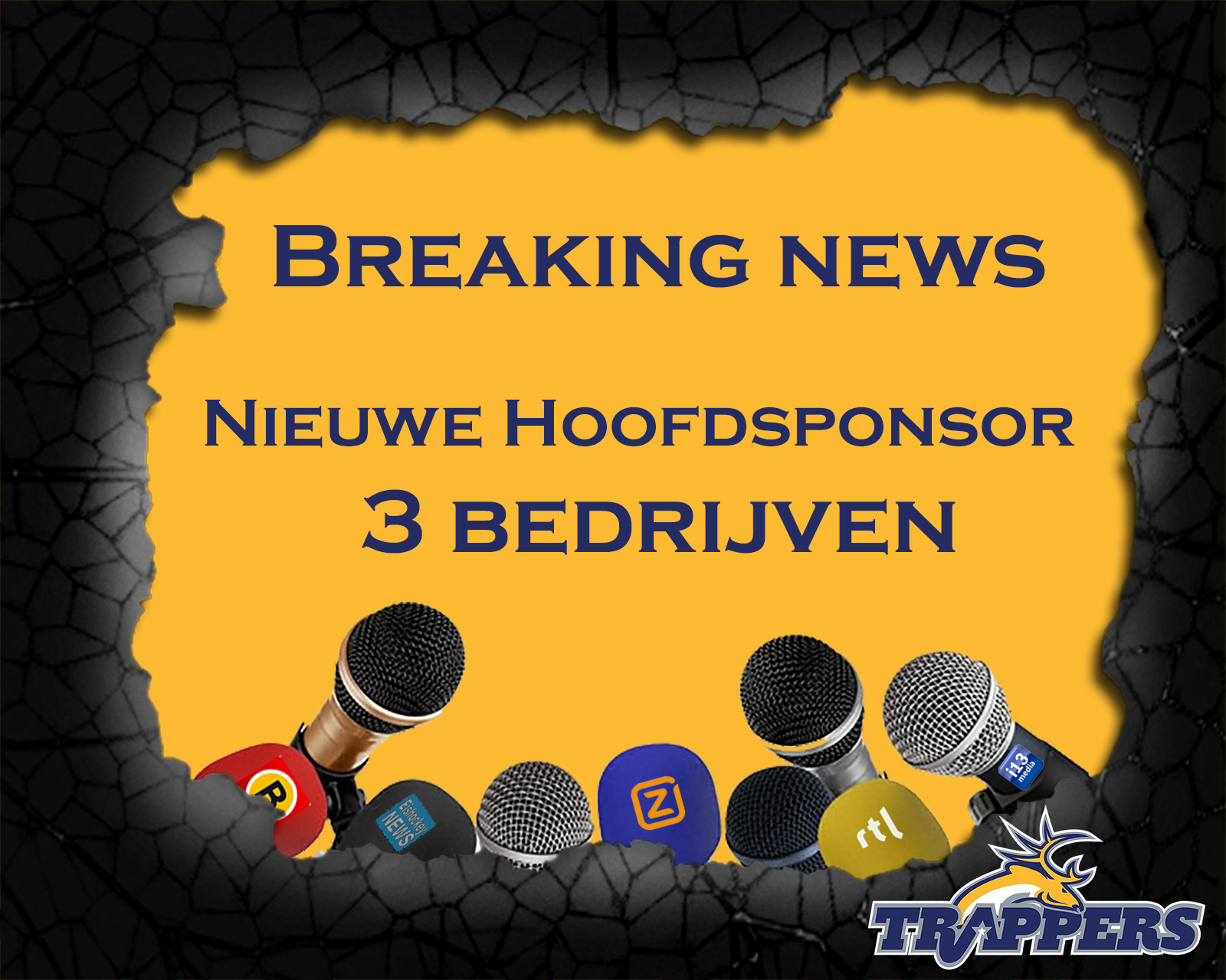 Nieuwe hoofdsponsor Tilburg Trappers