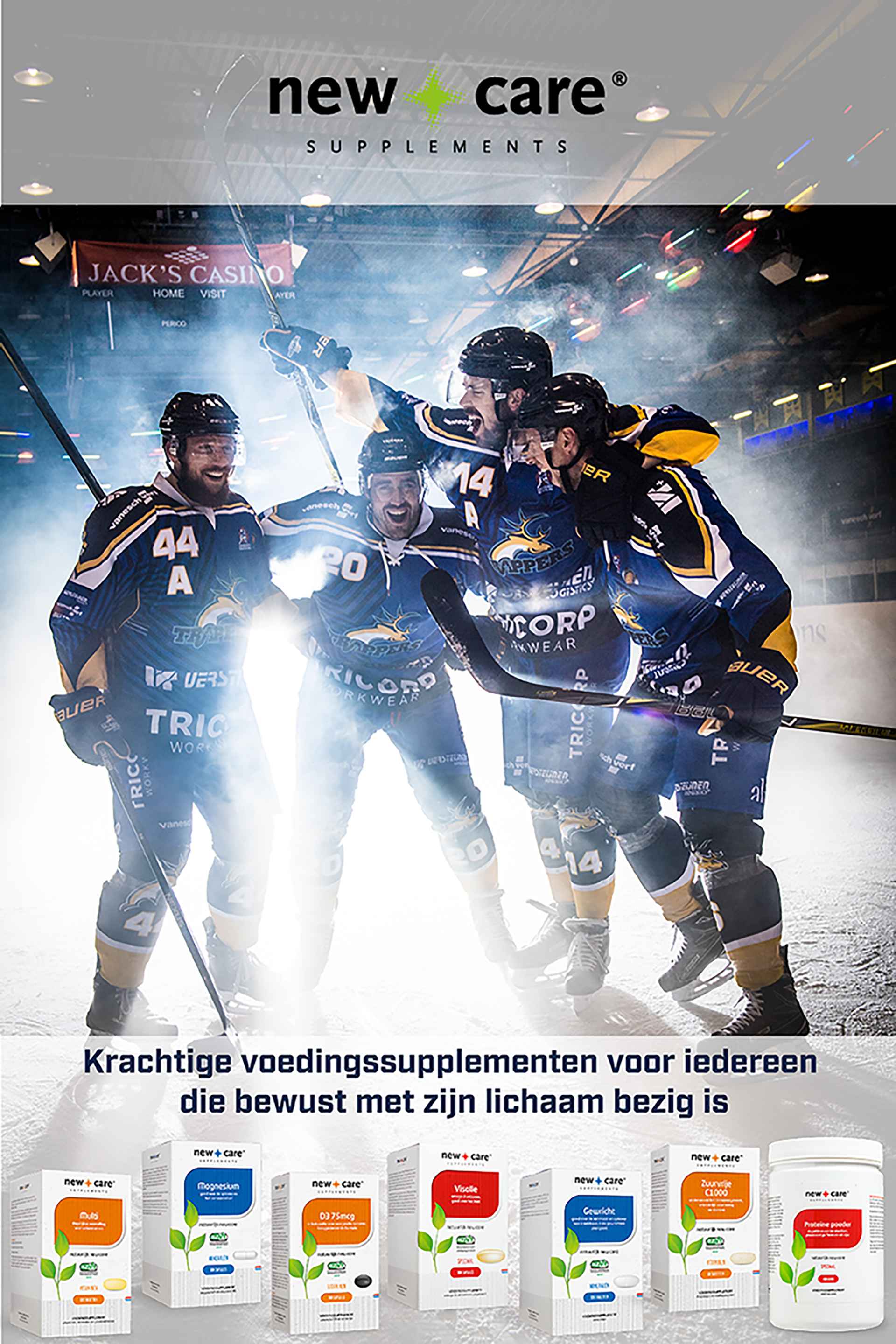 New Care Supplements trotse sponsor van de Tilburg Trappers