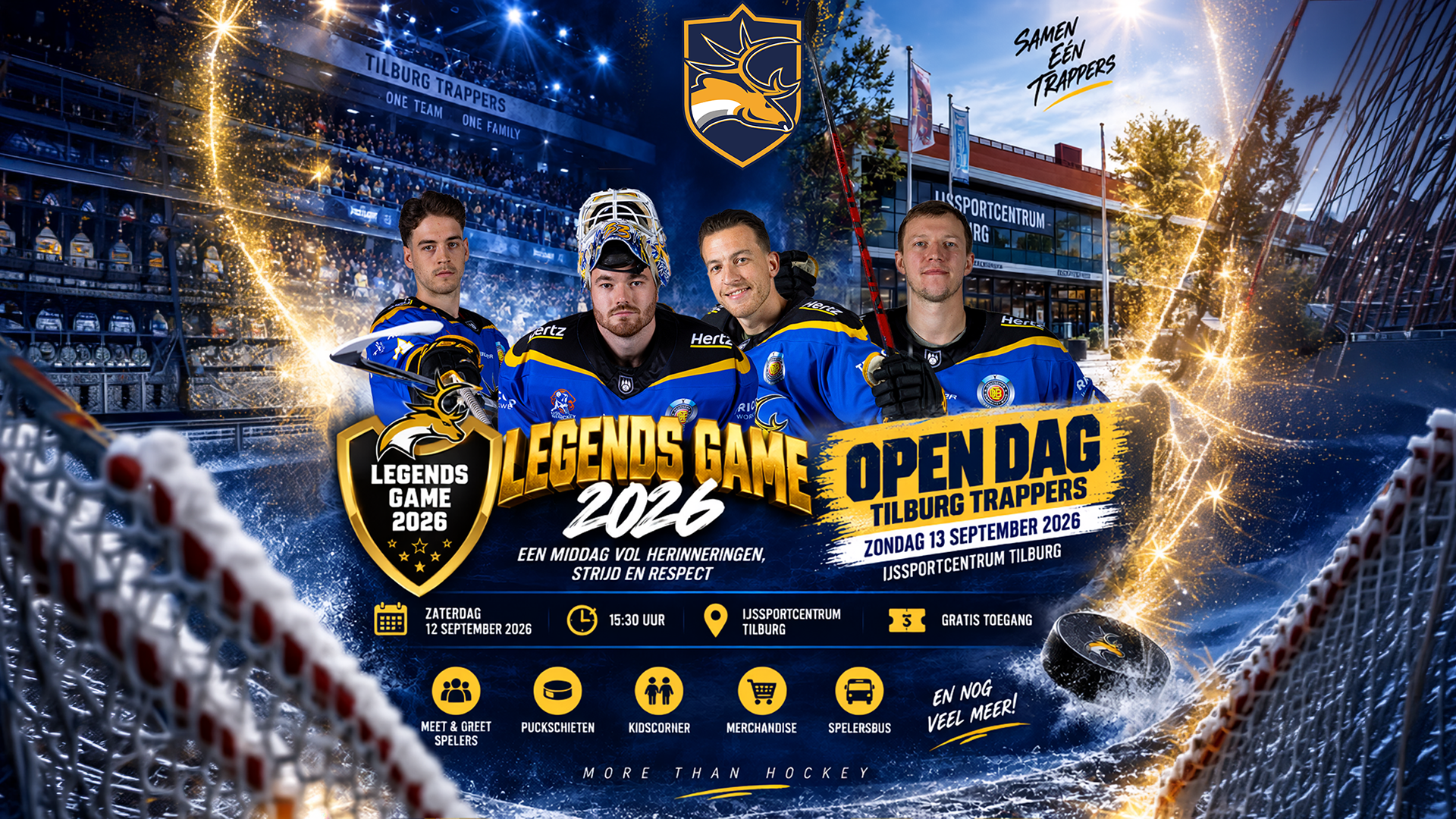 Tilburg Trappers fanweekend met de Legends Game 2026 en Open Dag